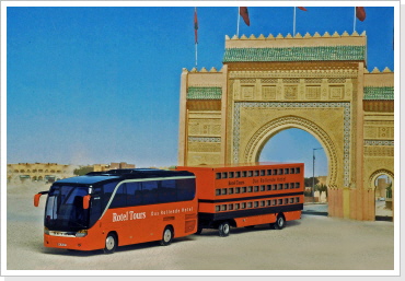 Rotel Bus in Rissani Marokko Modell W. Altmannshofer